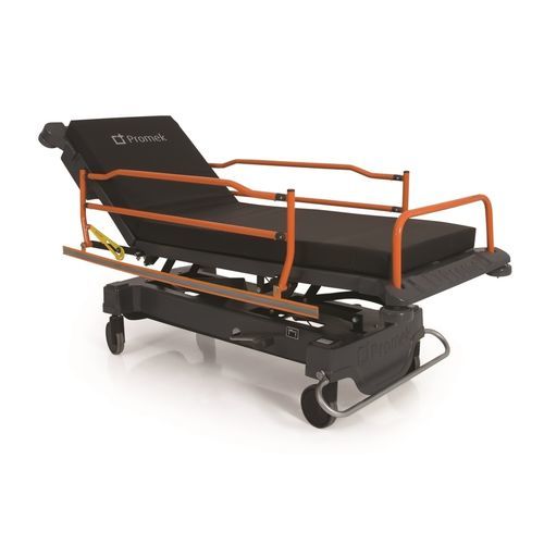 Carro-maca de emergência - P-SD-031 - PROMEK - hidráulico / com altura regulável / dobrável