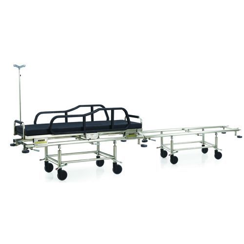 Carro-maca de transferência - P-SD-012  - PROMEK - manual / com tampo em peça única / com grades laterais