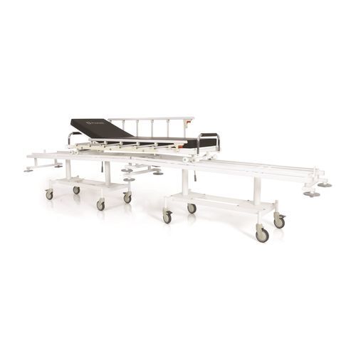 Carro-maca de transferência - P-SD-013 - PROMEK - manual / com encosto regulável / de 2 seções