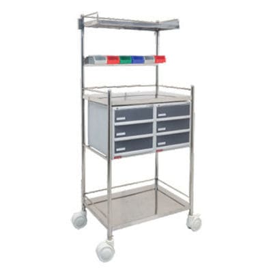 Carrinho hospitalar - 951 - Shree Hospital Equipments - para cilindros de oxigênio / para aparelho / de acondicionamento