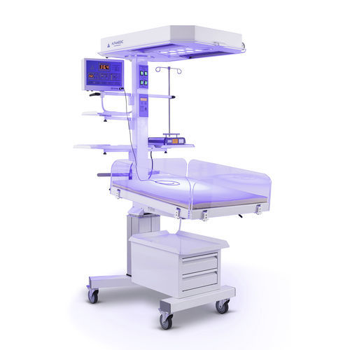 Berço aquecido neonatal com lâmpada para fototerapia - LN-91G - Alfamedic - com ventilador / com balança / com compartimento de arrumação
