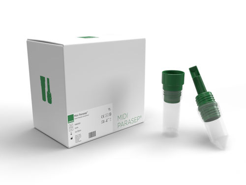Tubo de coleta de parasitologia - Midi Parasep® - Apacor Ltd. - para diagnóstico / com fundo cônico / para coleta de amostras