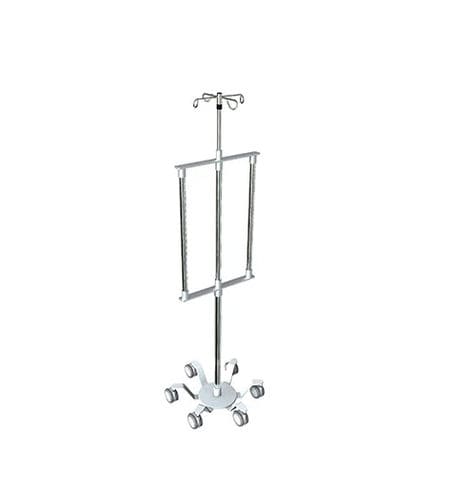 Suporte para soro com rodízios - SMP-IVS6-004 - SMP CANADA - 4 ganchos / telescópico / com suporte para bomba de infusão