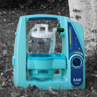 Aspirador de secreções a bateria - SAM e.p.s - MG Electric - para veículos de emergência médica / portátil