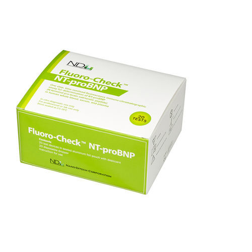 Teste rápido de insuficiência cardíaca - Fluoro-Check™ - Nano-Ditech Corporation - de NT-proBNP / de soro / de plasma