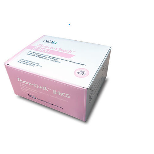 Teste rápido de gravidez - Fluoro-Check™ - Nano-Ditech Corporation - de β-hCG / de plasma / de sangue total