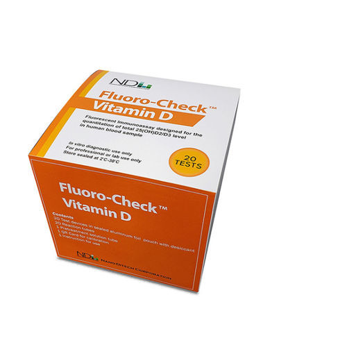 Teste rápido de vitamina D - Fluoro-Check™ - Nano-Ditech Corporation - de imunidade / de soro / de plasma