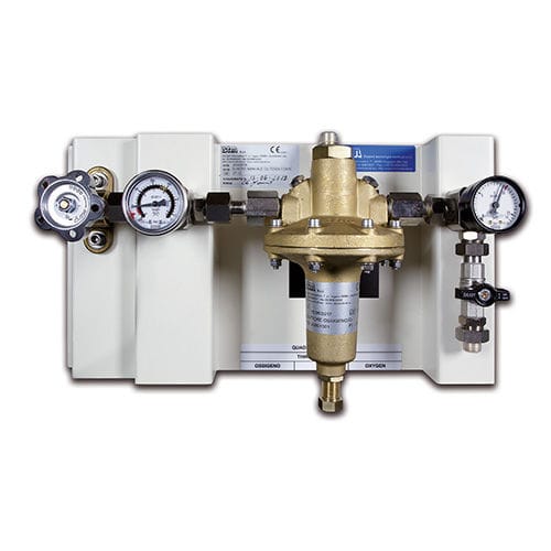 Unidade de distribuição de oxigênio - QRI -00 series - STM - Sistemi Tecnologie Medicali - CO2 / de N2O / de parede
