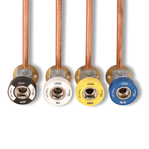 Ponto de consumo DIN - 13260 - 2 - STM - Sistemi Tecnologie Medicali - para sistema de distribuição de gases medicinais / para gases medicinais