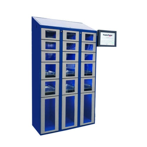 Armário de vestiário de acondicionamento - LockerSense™ - Supply Point Systems Ltd. - para hospital / fixo / em aço inoxidável