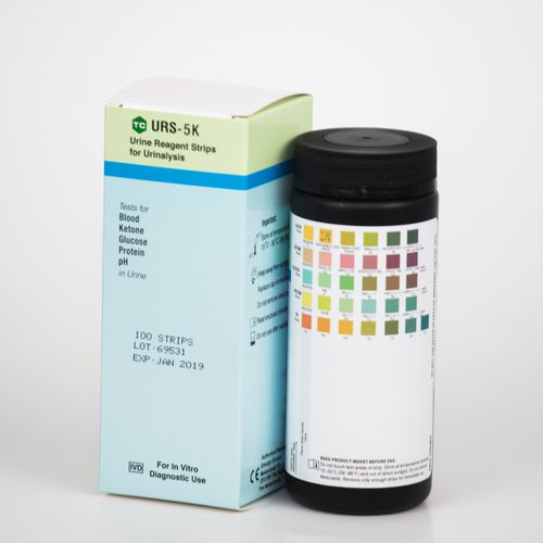 Tira de teste para análise de urina - URS-5K-100 - Teco Diagnostics - de glicosúria / de cetonúria / de hematúria