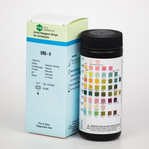 Tira de teste de infeção das vias urinárias - URS-9-100 - Teco Diagnostics - para análise de urina / de glicosúria / de cetonúria