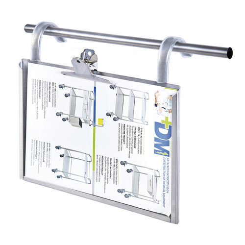 Suporte para documentos - D-93 - DEMERTZI M & Co - para hospital / a instalar em cama / em aço inoxidável