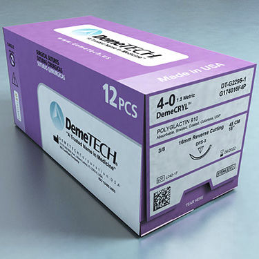 Fio de sutura absorvível - DemeCRYL™ - Demetech - para cirurgia oftalmológica
