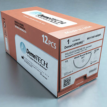 Fio de sutura absorvível - DemeCAPRONE™ - Demetech - para tratamento cirúrgico de feridas / para cirurgia ortopédica