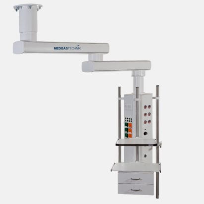 Estativa de braço de teto - MEDGAS-TECHNIK GmbH Medical-Technology - para cuidados intensivos / para sala de cirurgia / articulado