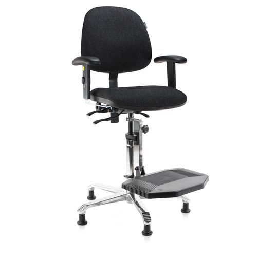 Cadeira de escritório para adulto - Ergo 2308 ESD - Score BV - com braços / com encosto alto / com apoio para pés