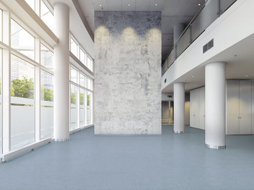 Revestimento de piso em borracha - noraplan® unita - Nora - em granito / em PVC / resistente ao fogo