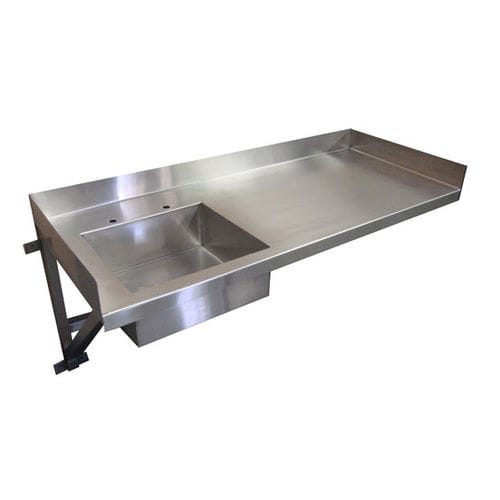 Pia com 1 posto - GAT-TBL-2460-WH-SS-ST - G2 Automated Technologies , LLC. - em aço inoxidável / de parede