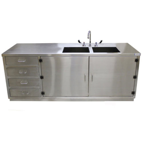 Bancada de laboratório - GAT -LAB-CAB-308034.5-2-SS-ST - G2 Automated Technologies , LLC. - de esterilização / com gavetas / com pia