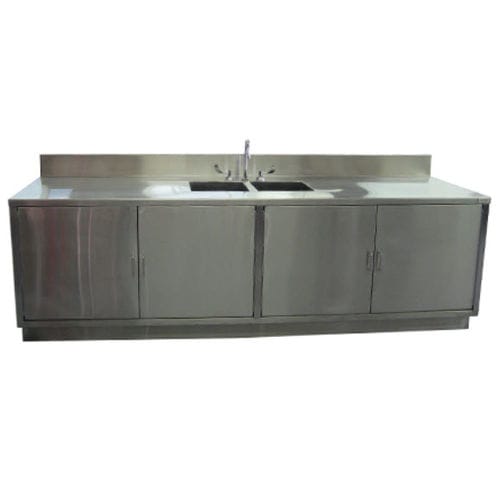 Bancada para farmácia - GAT -LAB-CAB-3410834-2-SS-ST - G2 Automated Technologies , LLC. - com pia / com porta / em aço inoxidável