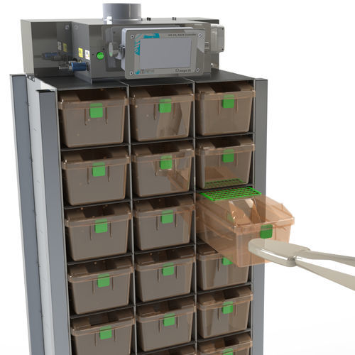 Rack modular - PM series - MINERVE - para jaulas de animais / para laboratório veterinário / de bancada