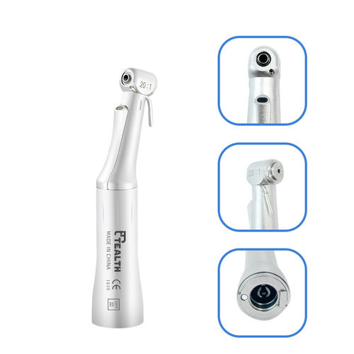 Contra-ângulo odontológico - R20F-01C - Tealth Foshan Medical Equipment Co.,Ltd - pneumático / redutor / de fibra óptica