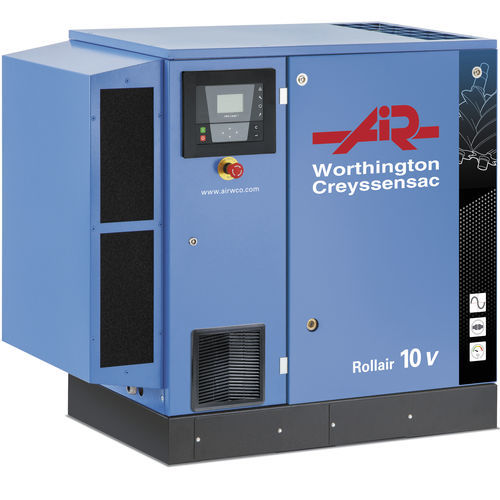 Compressor não especificado - ROLLAIR 10-20e V - Worthington Creyssensac - de parafuso / estacionário / lubrificado