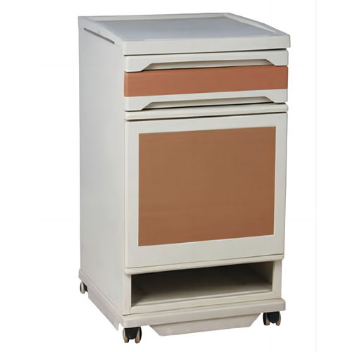 Mesa de cabeceira com rodízios - JDGCT214C - Jingdong Technology - com armário / com gavetas