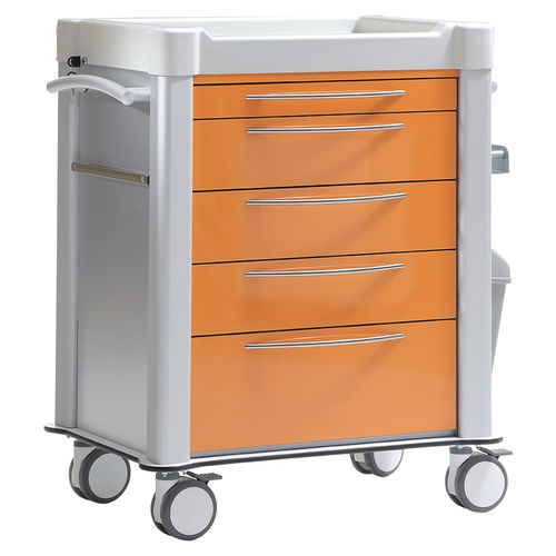 Carrinho hospitalar - TECHNOplus TPS-3020 - ISIK KARDESLER MEDIKAL - para uso geral / para curativos / 5 gavetas