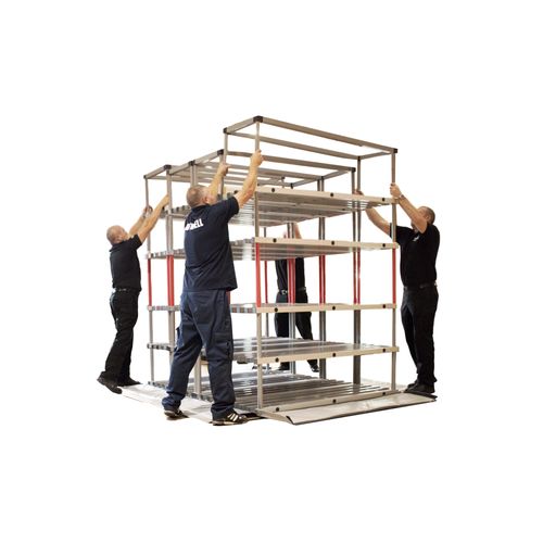 Suporte de armazenamento para macas de transporte de corpos - Plastic Temporary Mortuary Racking - Nutwell Logistics Limited