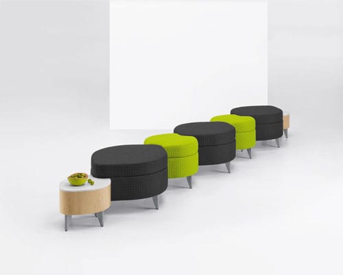 Banco longo para sala de espera - Leaf - Arcadia - modular