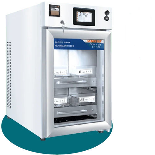 Refrigerador para banco de sangue - EKN 25 - EMSAS - vertical / com 1 porta / com porta de vidro