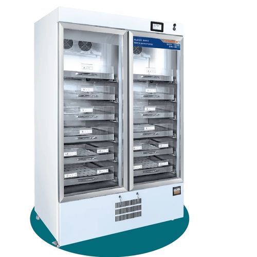 Refrigerador para banco de sangue - EKN 600 - EMSAS - vertical / com 2 portas / com porta de vidro