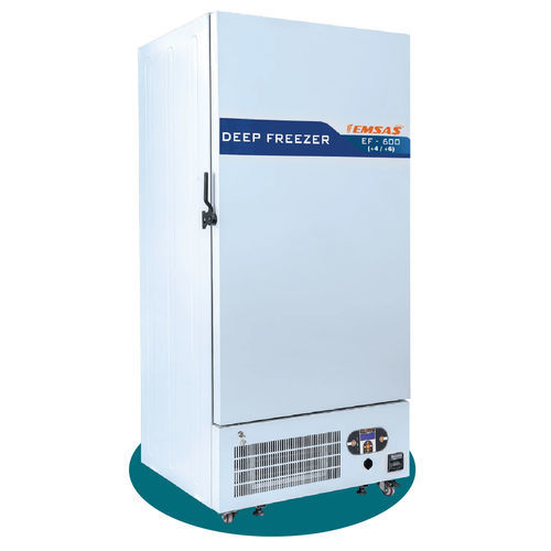 Freezer para plasma sanguíneo - EF 600 - EMSAS - de laboratório / com rodízios / com 1 porta