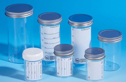 Recipiente para amostras em polipropileno - SCxxxx series - International Scientific Supplies Ltd - em poliestireno / com tampa de rosca