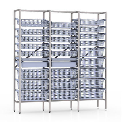 Estante modular - MS210684510 - MEDICAL MODULAR SYSTEM S.A. (MMS) - para caixas
