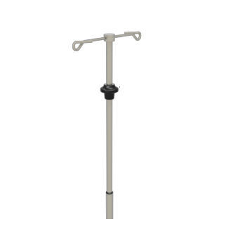 Suporte para soro 2 ganchos - MC01100010 - MEDICAL MODULAR SYSTEM S.A. (MMS) - telescópico / em inox / com altura regulável