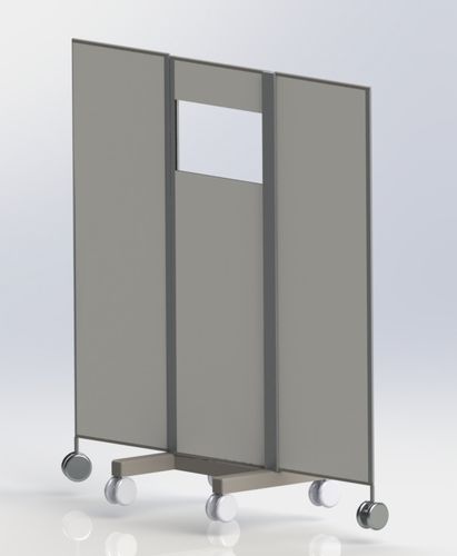Biombo de proteção radiológica de raios X - Parflex Screen Systems - móvel / com visor