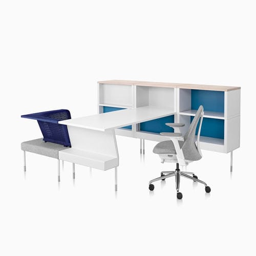 Secretária modular - Public Office Landscape - Herman Miller - estação de trabalho