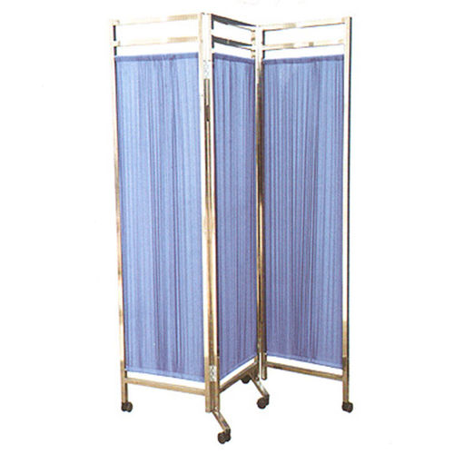 Biombo hospitalar móvel - SH-8077A - Jiangsu Suhong Medical Instruments - dobrável / 3 asas / com cortina