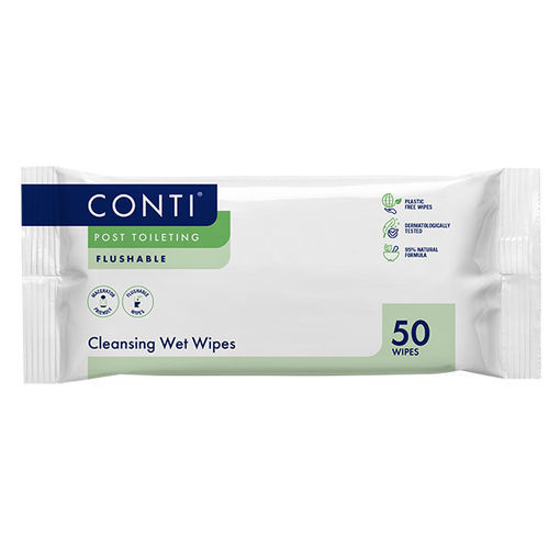 Lenços umedecidos para higiene pessoal - CWF050LN - Vernacare - emb. 50 unidades
