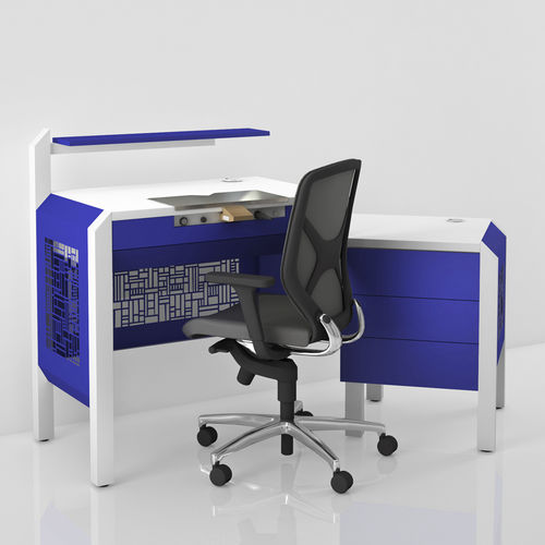 Estação de trabalho para laboratório dentário com iluminação - COMP.5 - CATO - com gavetas