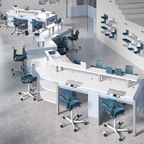 Estação de trabalho para laboratório dentário para treinamento - PROGETTO 4 - CATO - com pia / com prateleiras / com iluminação