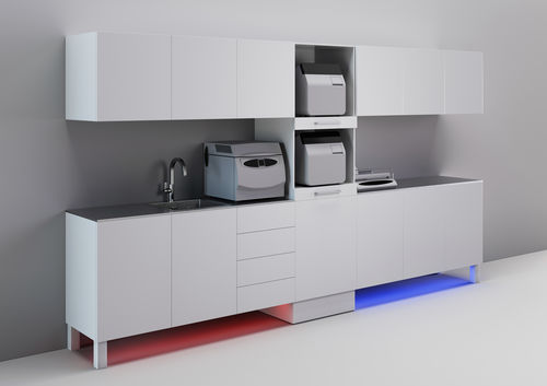 Armário para sala de esterilização - SHINY - CATO - de esterilização / para instrumentos odontológicos / com gavetas