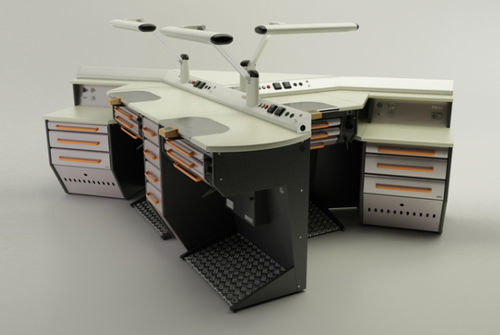 Estação de trabalho para laboratório dentário com iluminação - Operativa 16  - CATO - com apoio para pés / freestanding