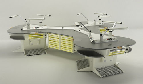 Estação de trabalho para laboratório dentário com apoio para pés - Operativa 52  - CATO - freestanding