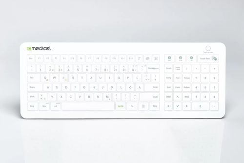 Teclado hospitalar com touchpad - IC Keys - HT 400 - IC Medical GmbH - com teclado numérico / à prova de água / higiênico
