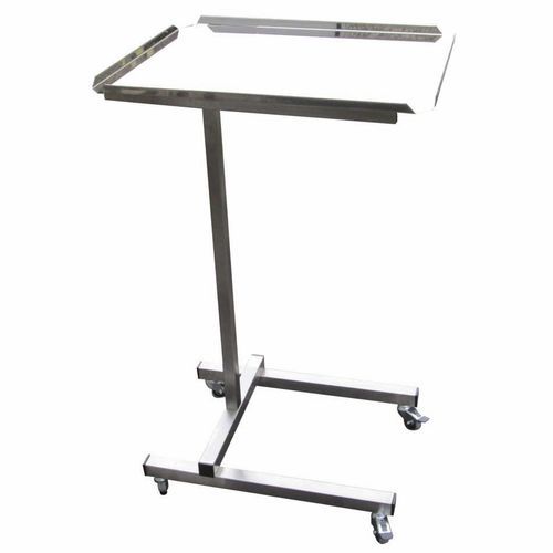 Mesa de Mayo com rodízios - TAV027 - Lory Progetti Veterinari srl - em aço inoxidável