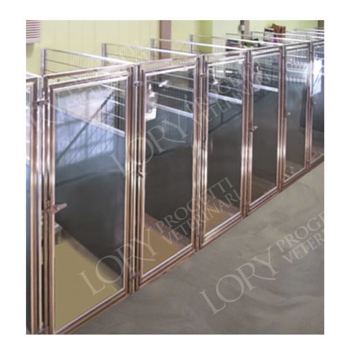 Gaiola veterinária modular - BOX002 series - Lory Progetti Veterinari srl - em aço inoxidável